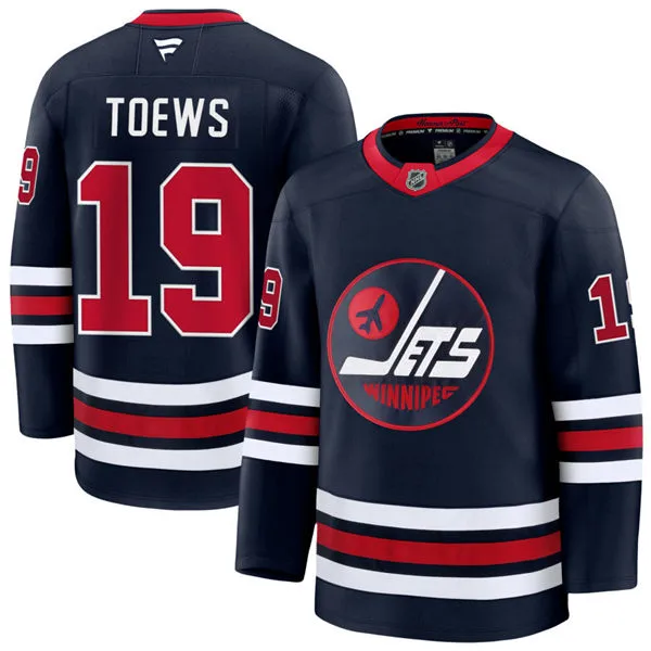 Men's Winnipeg Jets #19 Jonathan Toews Fanatics Navy Alternate Premier Jersey